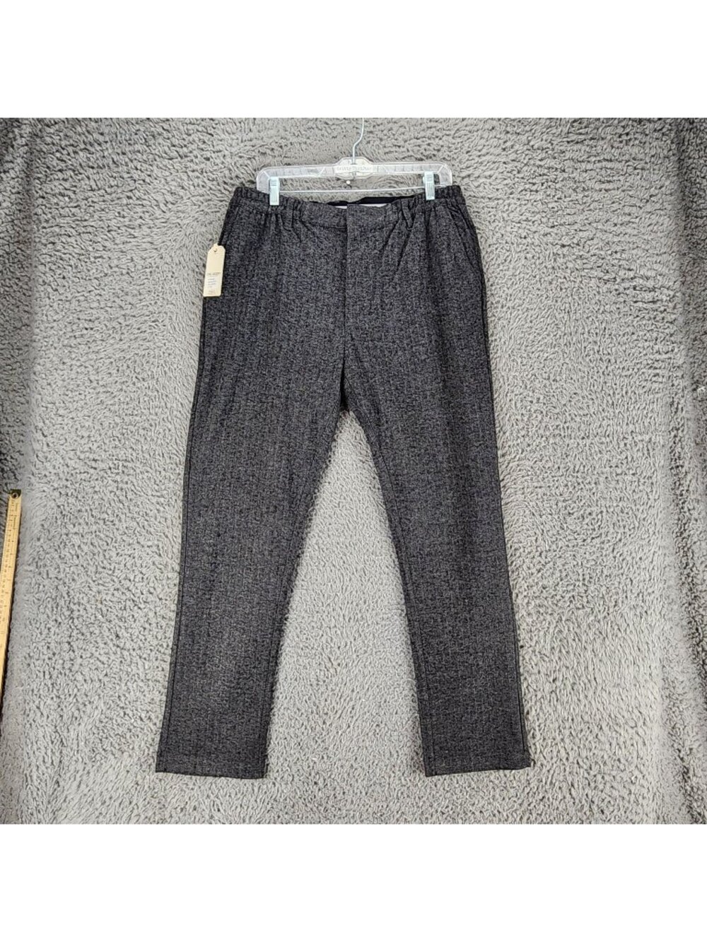 Civil Society Pants Mens 36x30 Charcoal Gray Brooklynn Stretch Herringbone *NWT*